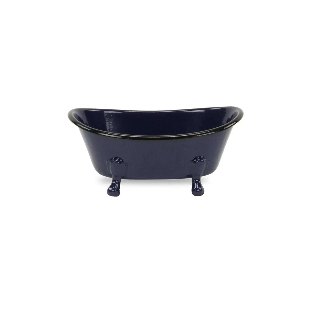 Navy Blue Metal Bath Tub Sculpture - Homeroots - Flyclothing LLC