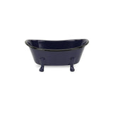 Navy Blue Metal Bath Tub Sculpture - Homeroots