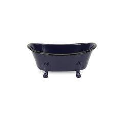 Navy Blue Metal Bath Tub Sculpture - Homeroots