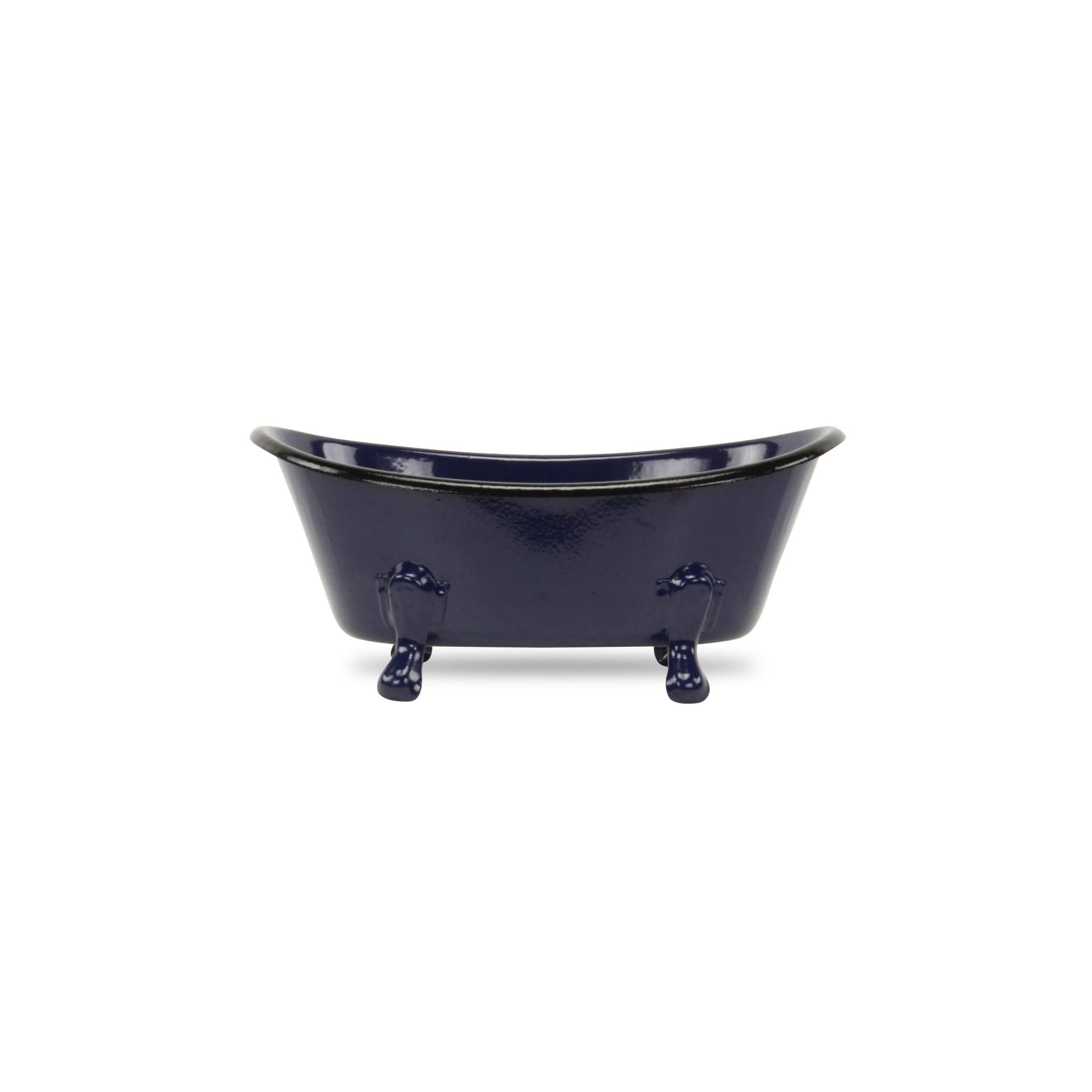 Navy Blue Metal Bath Tub Sculpture - Homeroots