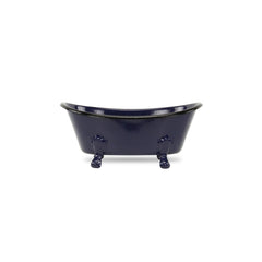 Navy Blue Metal Bath Tub Sculpture - Homeroots