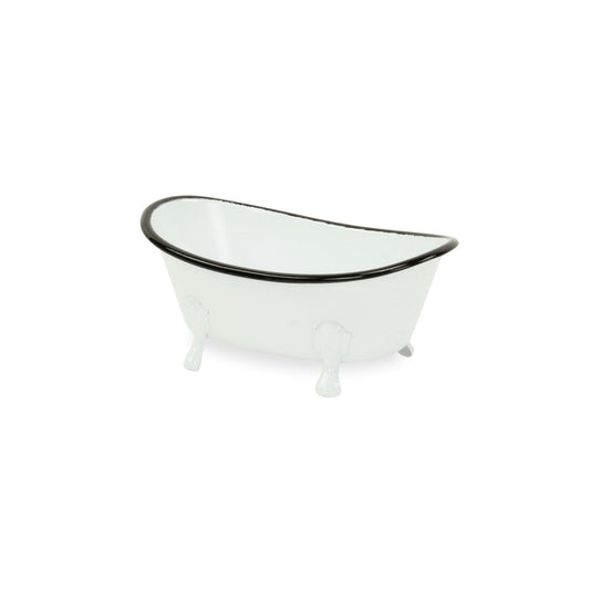 Petite White Bathtub Decorative Sculpture - Homeroots