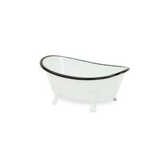 Petite White Bathtub Decorative Sculpture - Homeroots