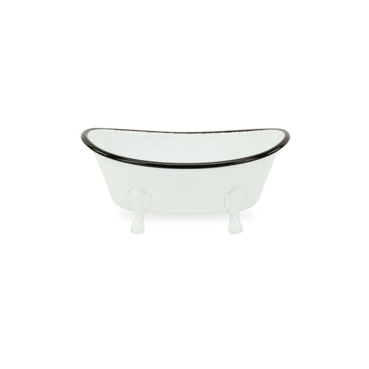 Petite White Bathtub Decorative Sculpture