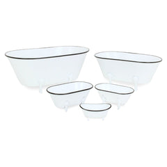Petite White Bathtub Decorative Sculpture - Homeroots