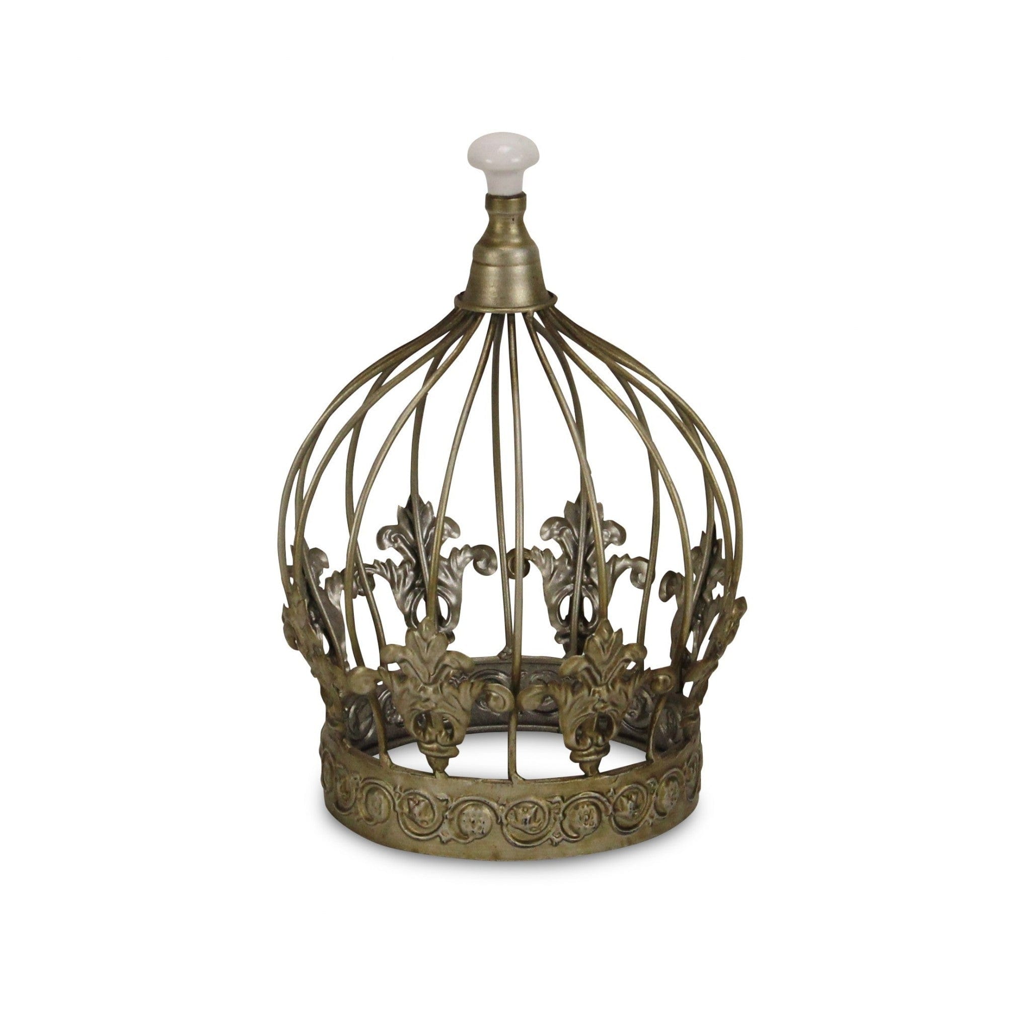 10" Bronze Metal Hand Painted Decorative Crown - Homeroots - Flyclothing LLC