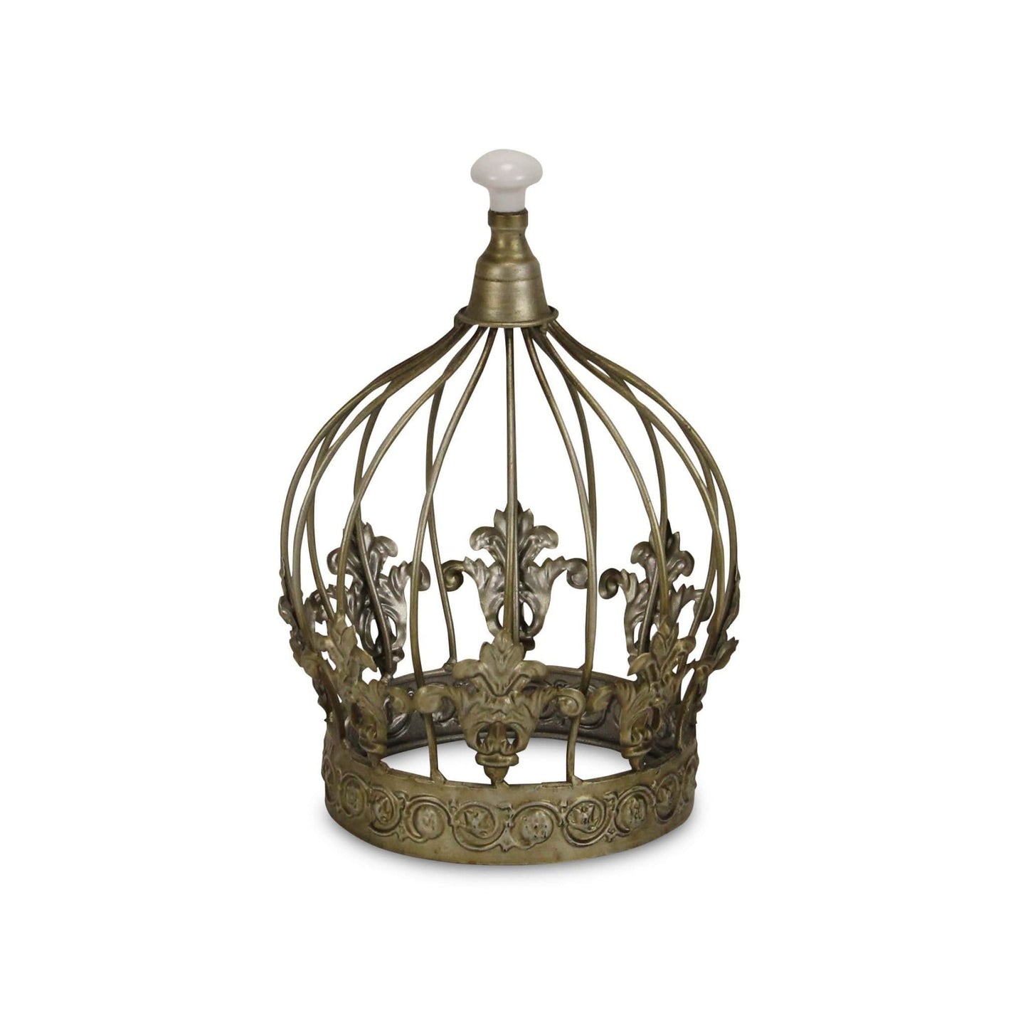 10" Bronze Metal Hand Painted Decorative Crown - Homeroots - Flyclothing LLC