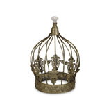 10" Bronze Metal Hand Painted Decorative Crown - Homeroots