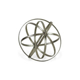 10" Speckled Gray Metal Orb Decorative Sculpture - Homeroots
