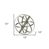 10" Speckled Gray Metal Orb Decorative Sculpture - Homeroots - Flyclothing LLC