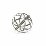 8" Speckled Gray Metal Orb Decorative Tabletop Sculpture - Homeroots