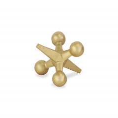 Petite Gold Jack Shaped Decorative Sculpture - Homeroots