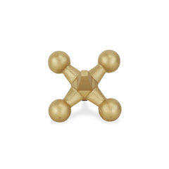 Petite Gold Jack Shaped Decorative Sculpture - Homeroots