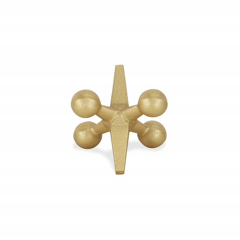 Petite Gold Jack Shaped Decorative Sculpture - Homeroots - Flyclothing LLC