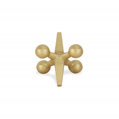 Petite Gold Jack Shaped Decorative Sculpture - Homeroots