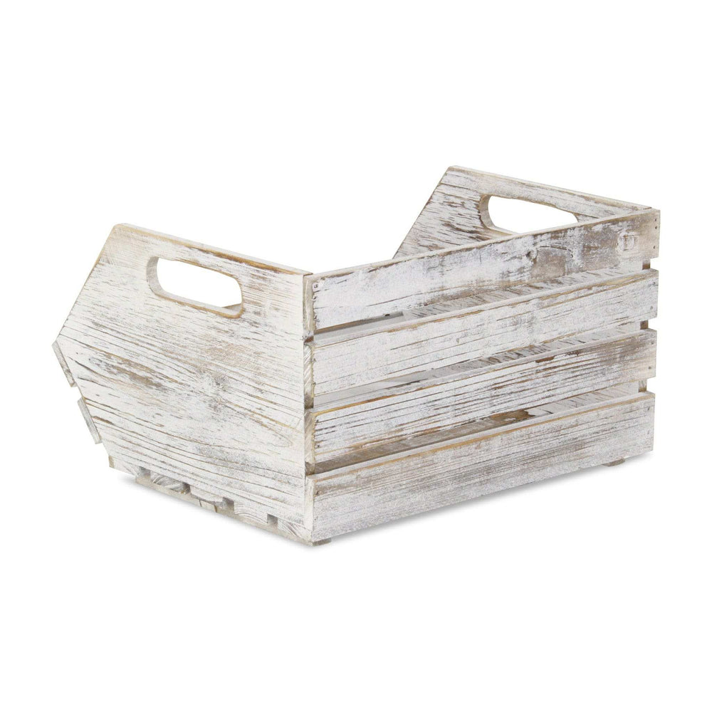 Distressed Gray Wooden Storage Box - Homeroots - Flyclothing LLC