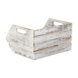Distressed Gray Wooden Storage Box - Homeroots