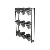 Nine Pot Metal Framed Wall Planter - Homeroots