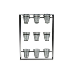 Nine Pot Metal Framed Wall Planter - Homeroots