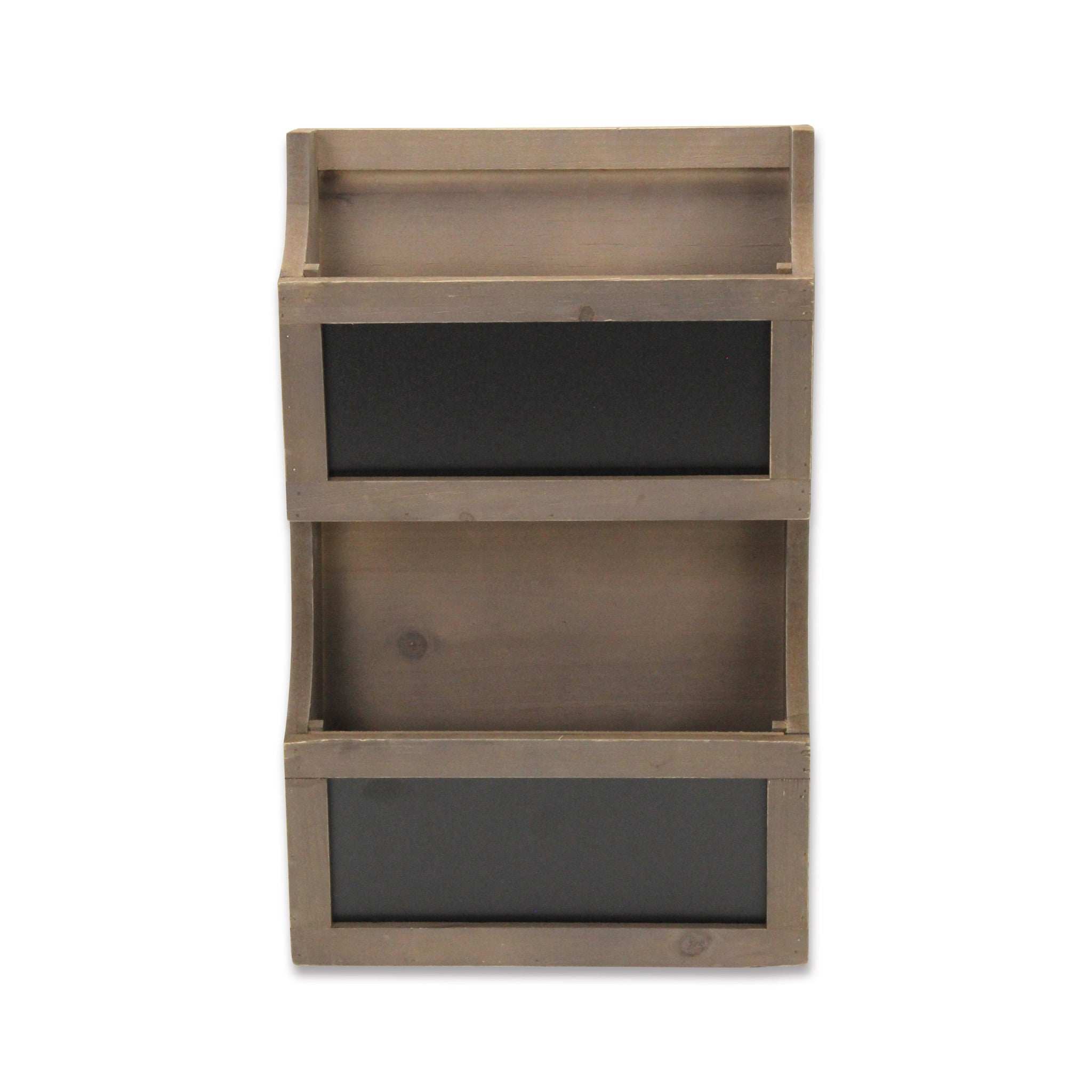 Two Tier Wooden Chalkboard Wall Storage - Homeroots - Flyclothing LLC