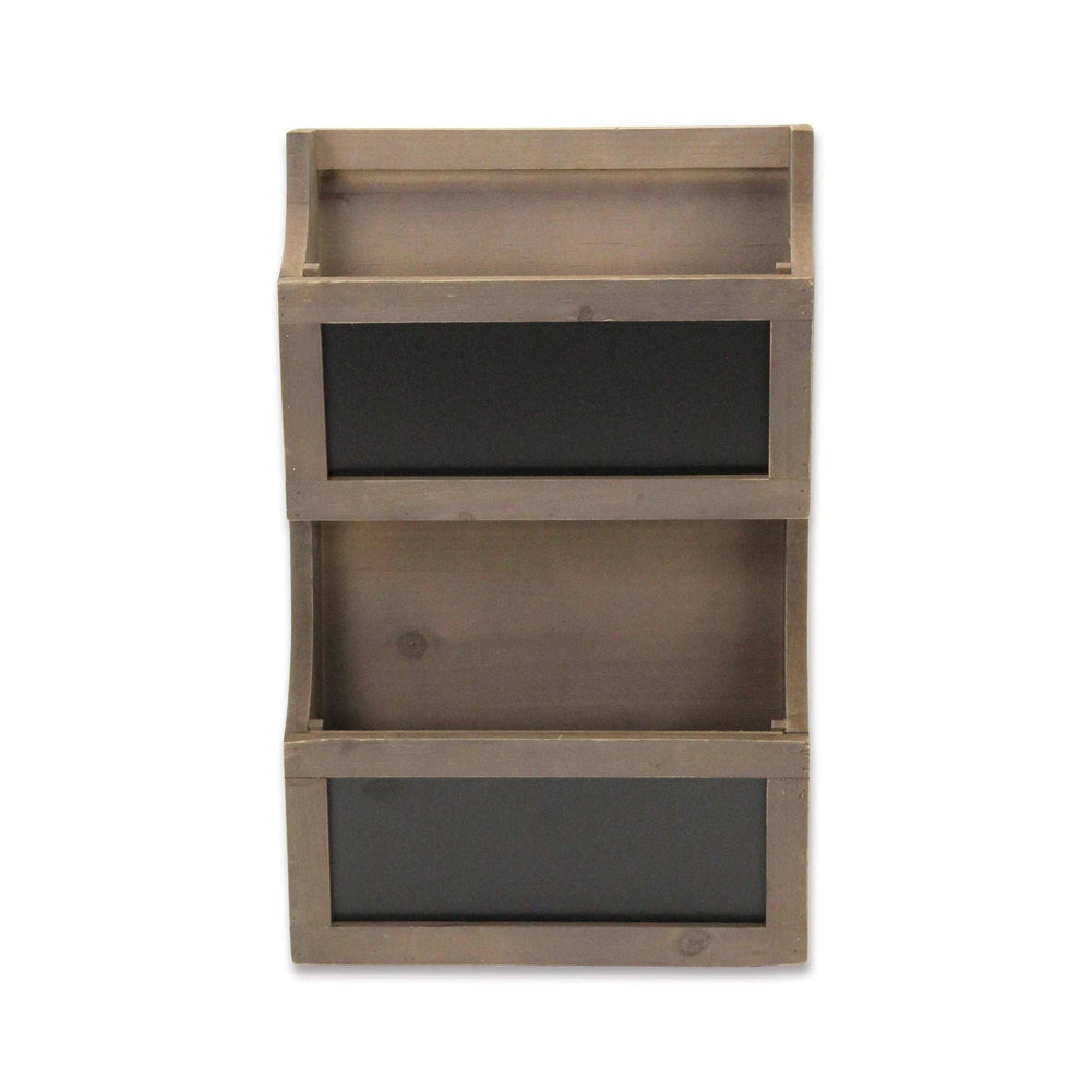 Two Tier Wooden Chalkboard Wall Storage - Homeroots - Flyclothing LLC
