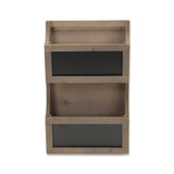 Two Tier Wooden Chalkboard Wall Storage - Homeroots - Flyclothing LLC