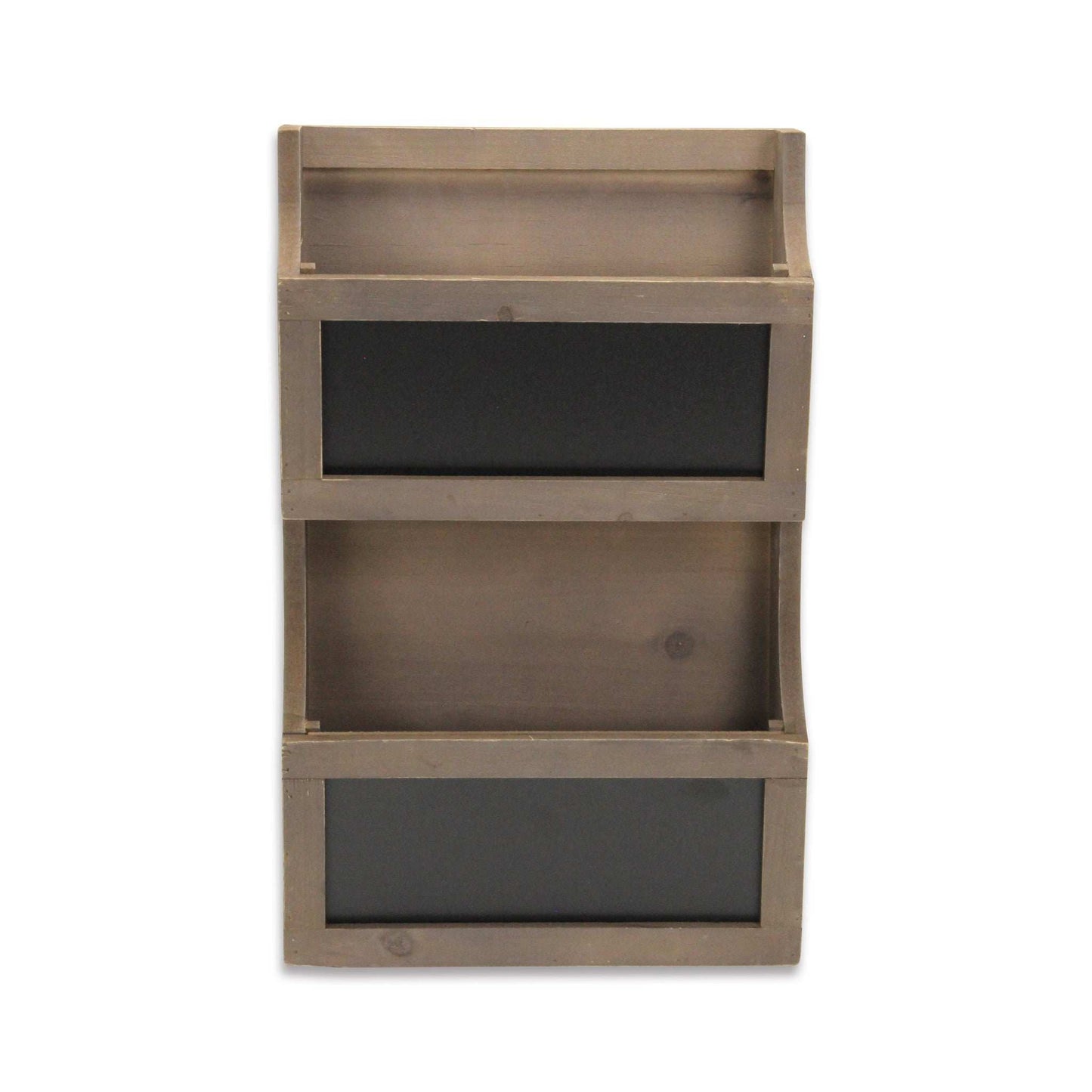 Two Tier Wooden Chalkboard Wall Storage - Homeroots - Flyclothing LLC