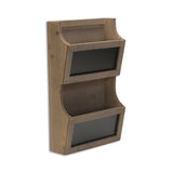 Two Tier Wooden Chalkboard Wall Storage - Homeroots