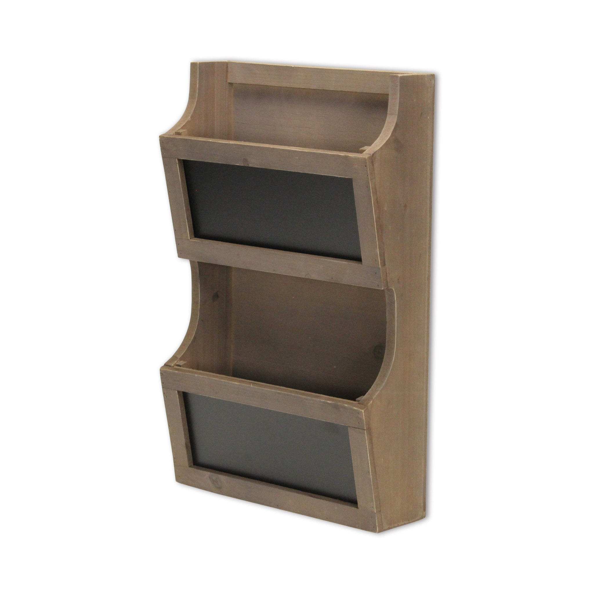 Two Tier Wooden Chalkboard Wall Storage - Homeroots - Flyclothing LLC