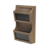 Two Tier Wooden Chalkboard Wall Storage - Homeroots