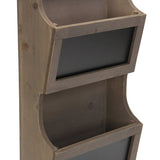 Two Tier Wooden Chalkboard Wall Storage - Homeroots - Flyclothing LLC