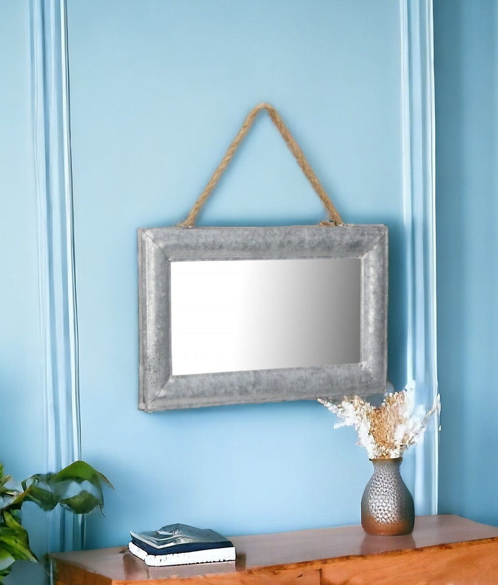 9" Silver Metal Framed Accent Mirror - Homeroots - Flyclothing LLC