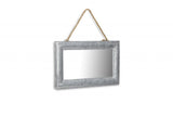 9" Silver Metal Framed Accent Mirror - Homeroots