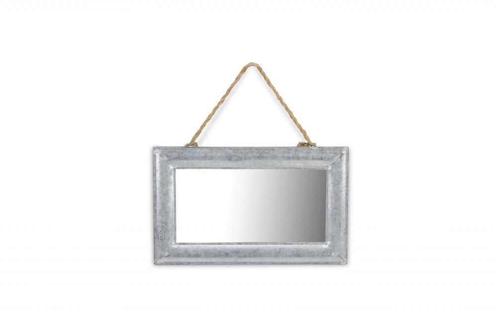 9" Silver Metal Framed Accent Mirror - Homeroots - Flyclothing LLC