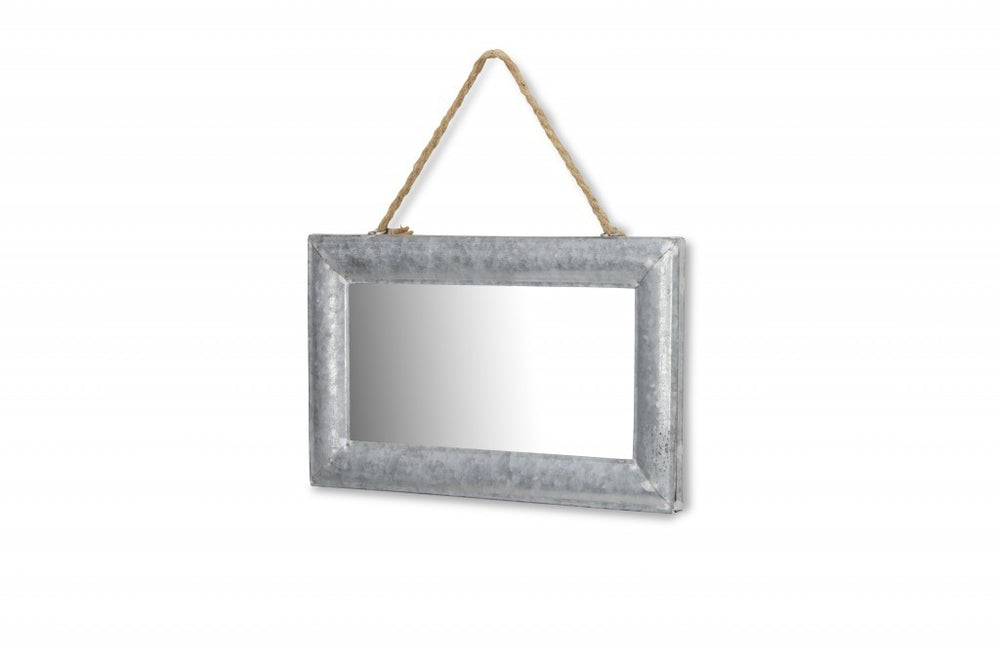 9" Silver Metal Framed Accent Mirror - Homeroots - Flyclothing LLC