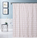 Pale Pink Modern Striped Crinkle Shower Curtain - Homeroots