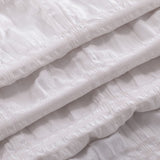 Pale Pink Modern Striped Crinkle Shower Curtain - Homeroots