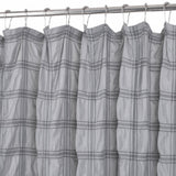 Gray Modern Striped Crinkle Shower Curtain - Homeroots