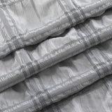 Gray Modern Striped Crinkle Shower Curtain - Homeroots