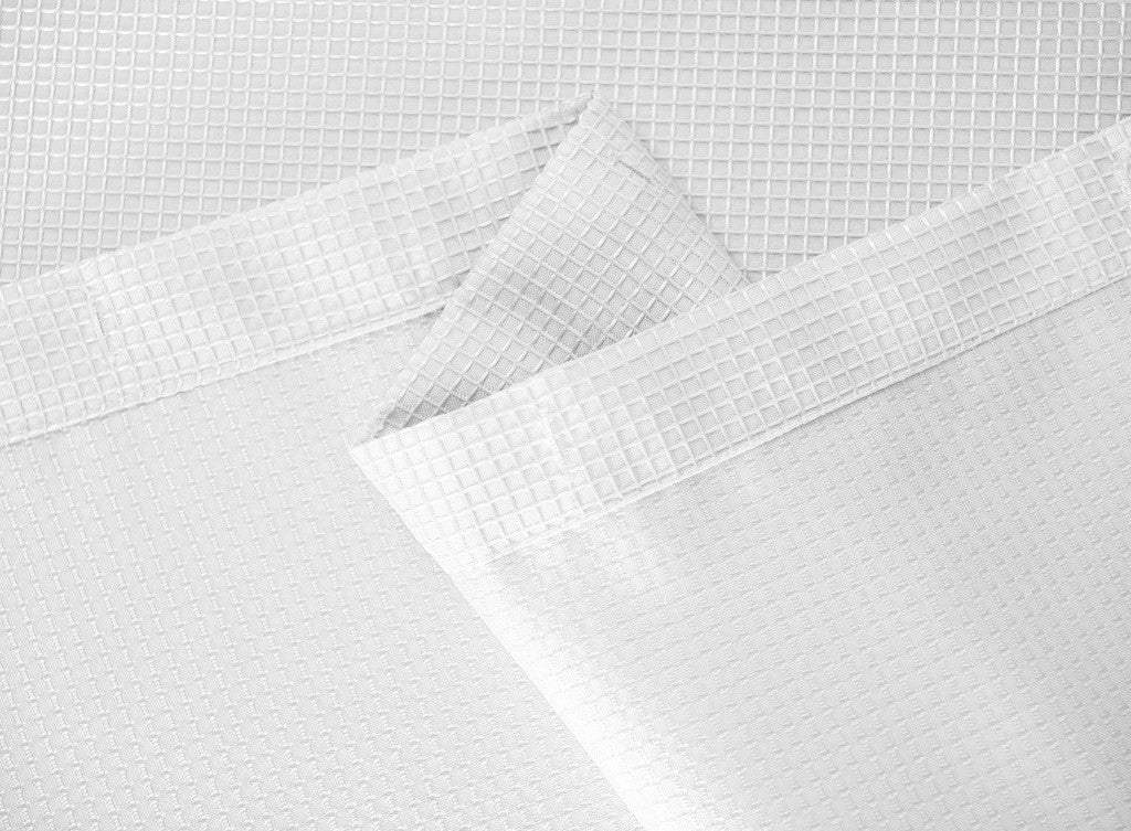 Luxurious White Waffle Weave Shower Curtain - Homeroots - Flyclothing LLC