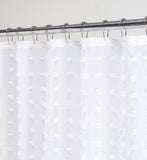 White Puff Sheer Shower Curtain - Homeroots