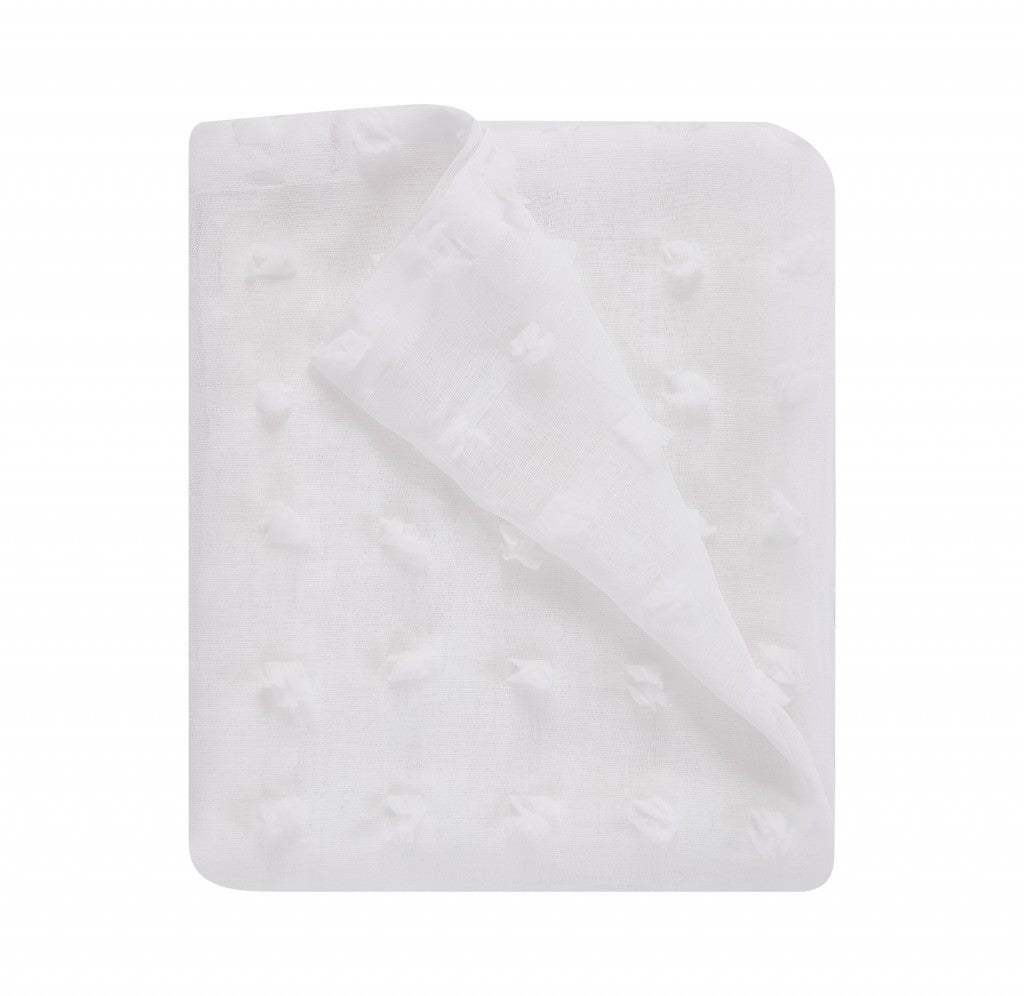 White Puff Sheer Shower Curtain - Homeroots - Flyclothing LLC