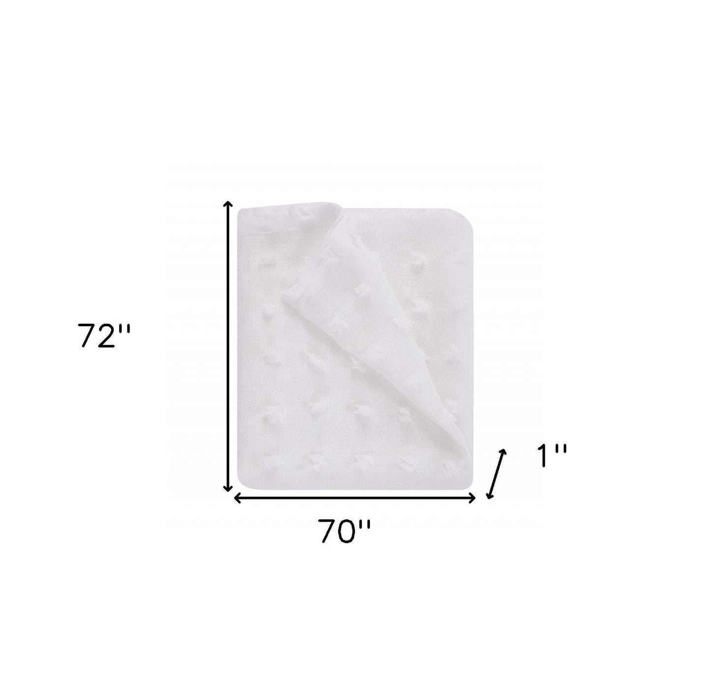 White Puff Sheer Shower Curtain - Homeroots - Flyclothing LLC