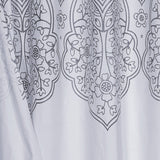 Silver Decorative Medallion Shower Curtain - Homeroots