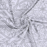 Silver Decorative Medallion Shower Curtain - Homeroots