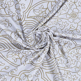 Gold Decorative Medallion Shower Curtain - Homeroots