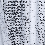 Navy and White Geo Illusion Shower Curtain - Homeroots