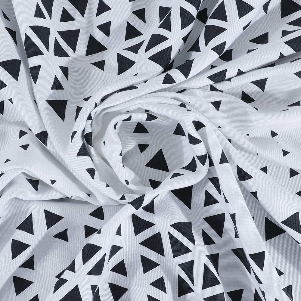 Navy and White Geo Illusion Shower Curtain - Homeroots - Flyclothing LLC