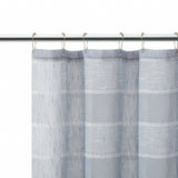 Silver Striped Embroidered Shower Curtain - Homeroots