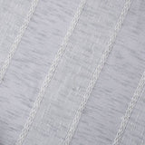 Silver Striped Embroidered Shower Curtain - Homeroots